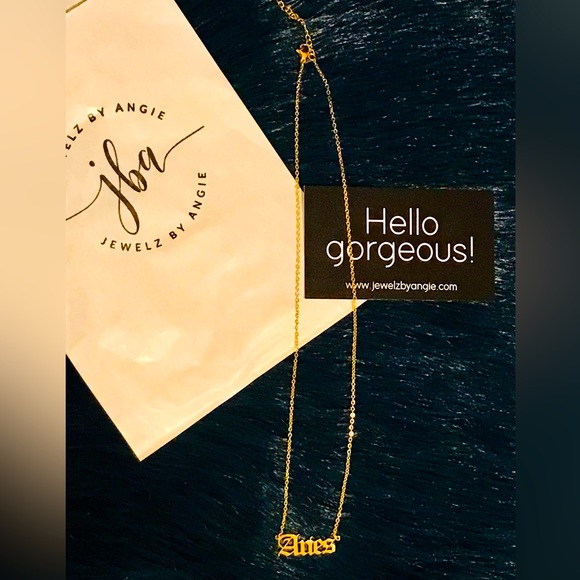 NEW Jewlz By Angie Gold Plated Aries ♈️ Necklace - Picture 1 of 3